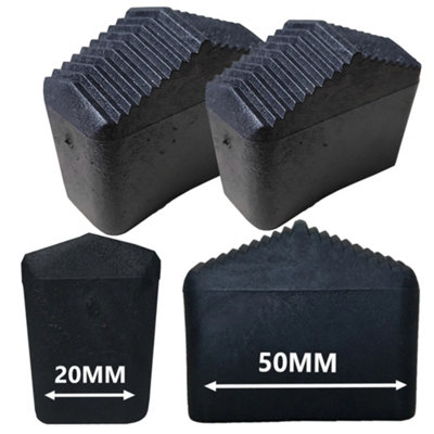 4-Pack Rubber Ladder Feet Covers – Non-Slip, Heavy-Duty Protective Pads For Step, Extension & Telescopic Ladders – Wear-Resistant Base Replacements