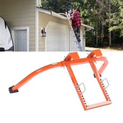 Ladder Stabilizer with Roof Hook and Wing Span for Safe Climbing and Painting - Orange