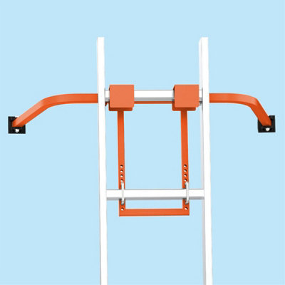 Ladder Stabilizer with Roof Hook and Wing Span for Safe Climbing and Painting - Orange