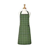 Ladelle Eco Check Apron Green Recycled