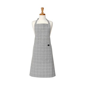 Ladelle Eco Check Apron Grey Recycled