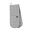 Ladelle Eco Check Double Oven Glove Grey