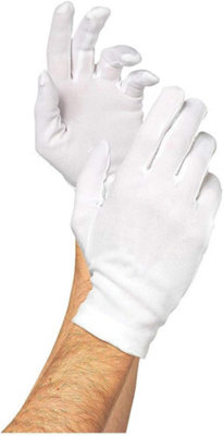 ladies short white dress gloves