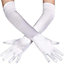 Ladies Satin Long White Opera Gloves - Perfect for Party, Prom, Evening, Wedding, Bridal