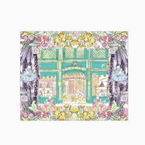 Laduree In Full Bloom Glass Kitchen Splashback
