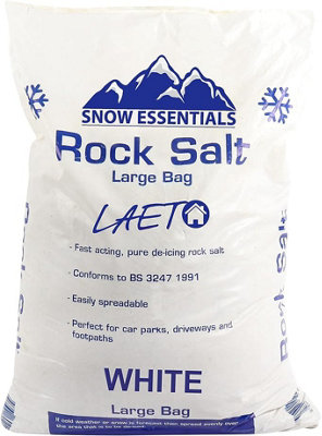 Laeto Snow Essentials White Rock Salt Grit Large Bag DIY at B&Q
