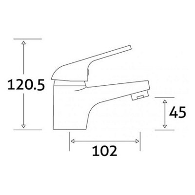 Lago Polished Chrome Round Deck-mounted Basin Mono Mixer Tap - 5