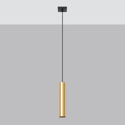 Lagos Steel Golden Gloss 1 Lights Modern Pendant Ceiling Light