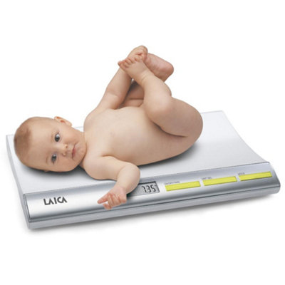LAICA Electronic Baby Scale 20 g - 20 kg Capacity, 52 x 32 x 6 cm - Silver Price Comparisons | Compare The Build