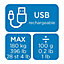 LAICA Electronic Bathroom Scale USB Rechargeable, 180kg/396lb/28st4lb Capacity