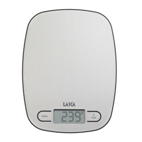 LAICA  Electronic Kitchen Scale, Ultra Thin 5kg Capacity, Silver/Steel