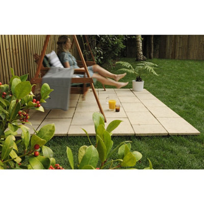 Lambada Paving Patio Kit 'The Lambada' Limestone (2.4m x2.4m) - 4