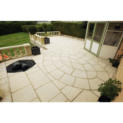 Lambada Paving Patio Kit 'The Lambada' Limestone (2.4m x2.4m) - 5