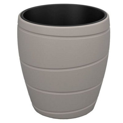 Lamela™ Passa Egg Planter Taupe, Beige Planter With Removable Liner D40 H43cm
