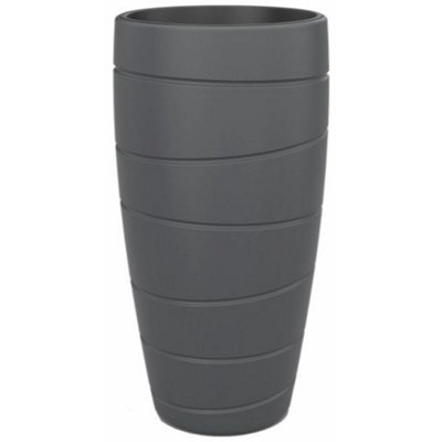 Lamela™ Passa Large Vase, Anthracite Grey Tall Planter With Removable Liner D40 H78cm