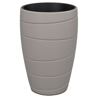 Lamela™ Passa Medium Vase Taupe, Beige Planter With Removable Liner D40 H60cm