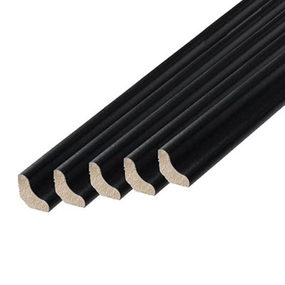 Laminate Scotia Beading - 1.2m x 20 Lengths Floor Edging Strip - Durable, Long-Lasting, and Versatile Floor Beading, Black