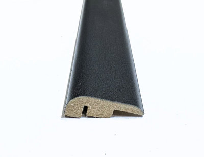 Laminate Wood Flooring MDF End Edge Threshold Trim Long 0.9m Length Strip - Midnight Sky Black