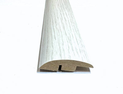 Laminate Wood Flooring MDF Ramp Edge Threshold Trim 0.9m Length Strip - Miami White Oak