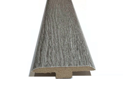 Laminate Wood Flooring MDF T Bar Threshold Trim 0.9m Length - Boston Grey Oak