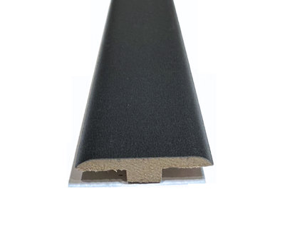 Laminate Wood Flooring MDF T Bar Threshold Trim 2.4m Length - Midnight Sky Black