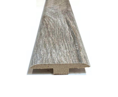 Laminate Wood Flooring MDF T Bar Threshold Trim 2.4m Length - Orlando Classic Grey