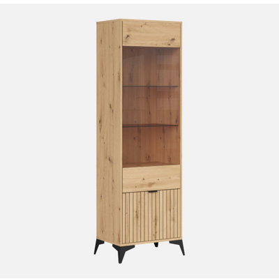 Lammy 1 Drawer 60cm Display Cabinet - Artisan Oak