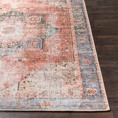 LANA Machine Washable Traditionnal Boho Brown/Tan/Ivory Area Rug 160 x ...