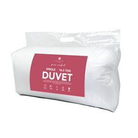 Lancashire Textiles 16.5 Tog Ultra Warm Winter Duvet with Polycotton Casing and Hollowfibre Filling - Single