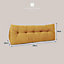 Lancashire Textiles Faux Suede Triangular Wedge Double Bed Headboard Cushion for Ultimate Comfort in  Orange 20 x 50 x 135cm