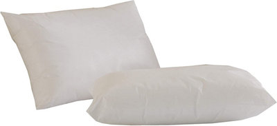 Lancashire Textiles Hospital Quality Medical Grade Waterproof Casing Wipe Down Pillows Medium Support - Pack of 2