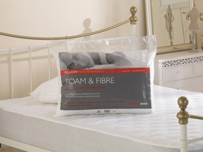 Lancashire Textiles Orthopaedic Foam & Fibre Medium Support Pillow