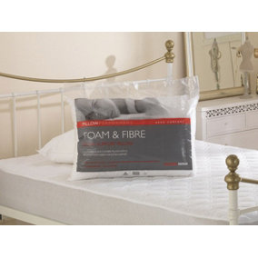 Lancashire Textiles Orthopaedic Foam & Fibre Medium Support Pillow