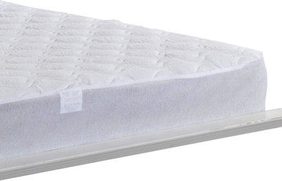 Lancashire Textiles Quilted Waterproof Cotton Terry Mattress Protector with Deep Skirt - Double