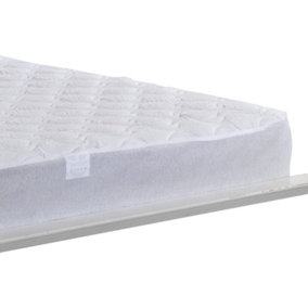 Lancashire Textiles Quilted Waterproof Cotton Terry Mattress Protector with Deep Skirt - Double