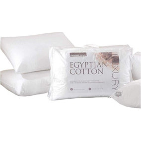 Lancashire Textiles Simply Cotton Pillow Pair Superbounce Hollowfibre filling and 100% Cotton Casing Hypoallergenic Comfort