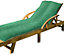 Lancashire Textiles Sun Lounger Topper Cushion with Elasticated Straps and Hollowfibre Filling - Green