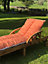 Lancashire Textiles Sun Lounger Topper Cushion with Elasticated Straps and Hollowfibre Filling - Soft Peach