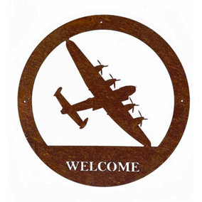 Lancaster Welcome Wall Art - Large - Steel - W49.5 x H49.5 cm