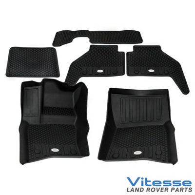 Land Rover Genuine Floor Mats Rubber Set LHD Black For Defender 7 ...