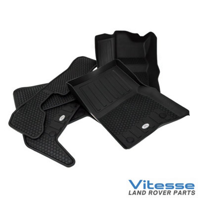 Land Rover Genuine Floor Mats Rubber Set LHD Black For Defender 7 ...