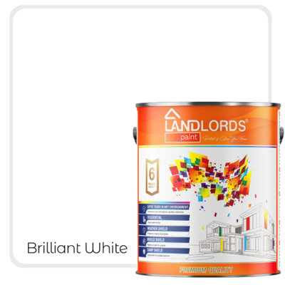 Landlords Paint - Anti-Damp Paint - Damp Proof Protection for Interior Walls & Ceilings - Ultra White - 2.5L