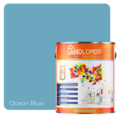 Landlords Paint - Barn Paint - Weatherproof Protection for Wood & Metal - Ocean Blue - 10L