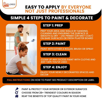 Landlords Paint - Barn Paint - Weatherproof Protection for Wood & Metal - Ocean Blue - 10L