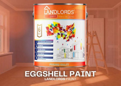 Landlords Paint - Eggshell Paint - Durable, Low Sheen Interior Finish - Matchstick - 10L