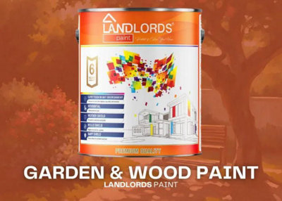 Landlords Paint - Garden & Wood Paint - Best Weatherproof ALL Interior & Exterior Wood Protection - Creamy White - 1L