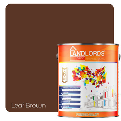 Landlords Paint - Kitchen & Bathroom Paint - Mould Resistant, Washable & Durable - Brown - 10L