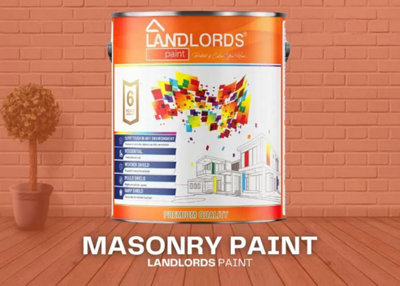 Landlords Paint - Masonry Paint - Best Weatherproof Exterior Wall Protection - Milky Blue - 20L