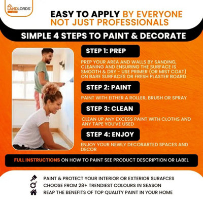 Landlords Paint - Masonry Paint - Best Weatherproof Exterior Wall Protection - Milky Blue - 20L