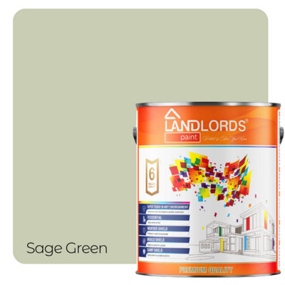 Landlords Paint - Shed & Fence Paint - Best Durable Outdoor Wood Protection - Sage Green - 10L